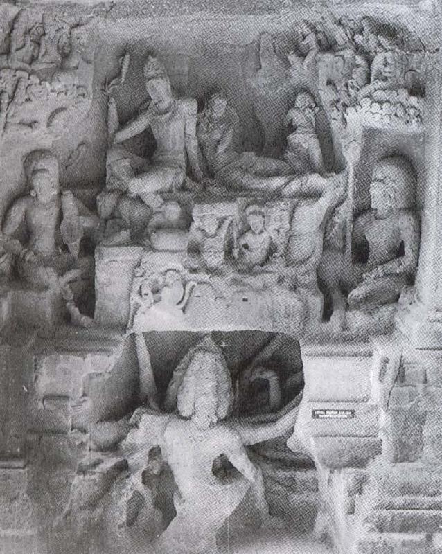 unknow artist Shiva and Parvati on Kailasa Kailasa-whine-peel on Ellora oil painting image